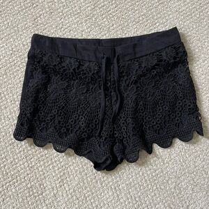 Black lace shorts US size 8